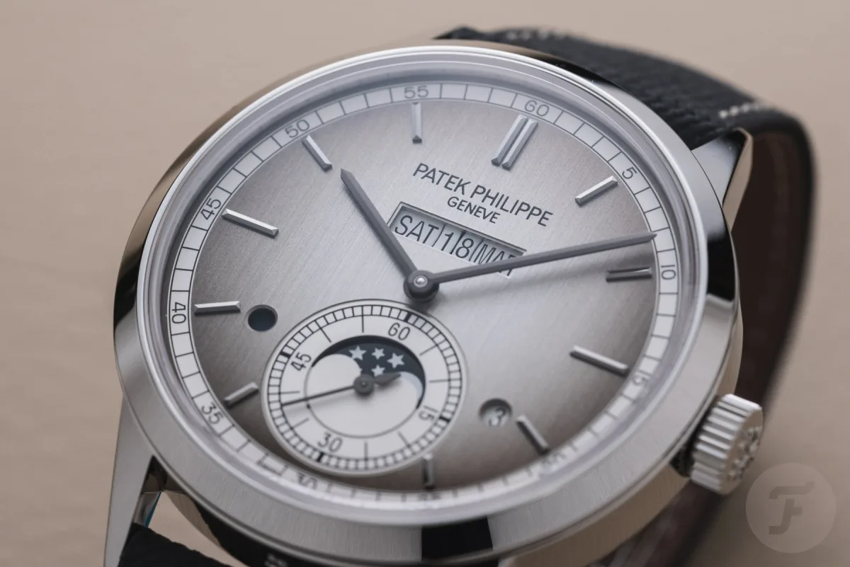 Patek Philippe 5236P-011 watch dial close-up