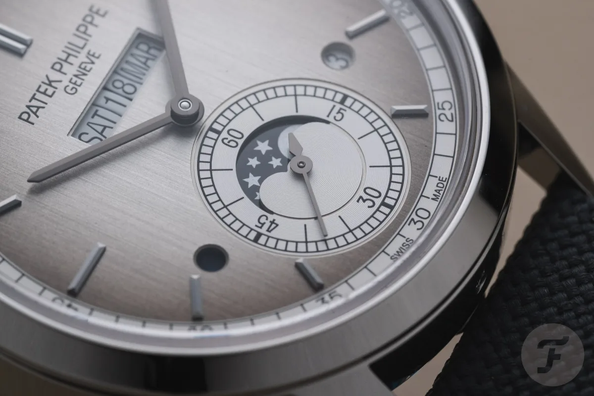 Silvery-grey dial of Patek Philippe 5236P-011
