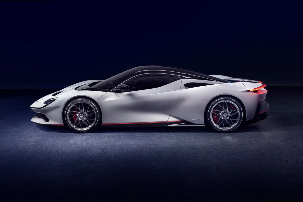 Side view of Pininfarina Battista showcasing design